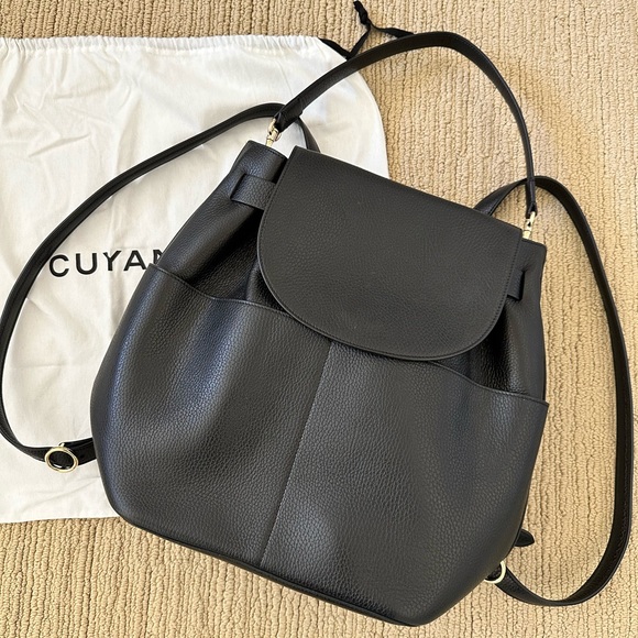 Cuyana Bags Classic Black Cuyana Leather Backpack Like New